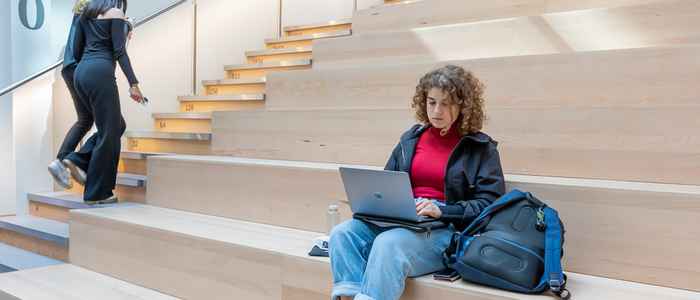 Student op laptop